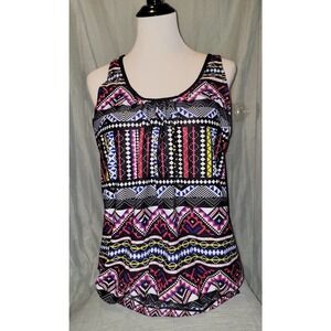 NWOT Tankini Boho Design Swimsuit top xxl